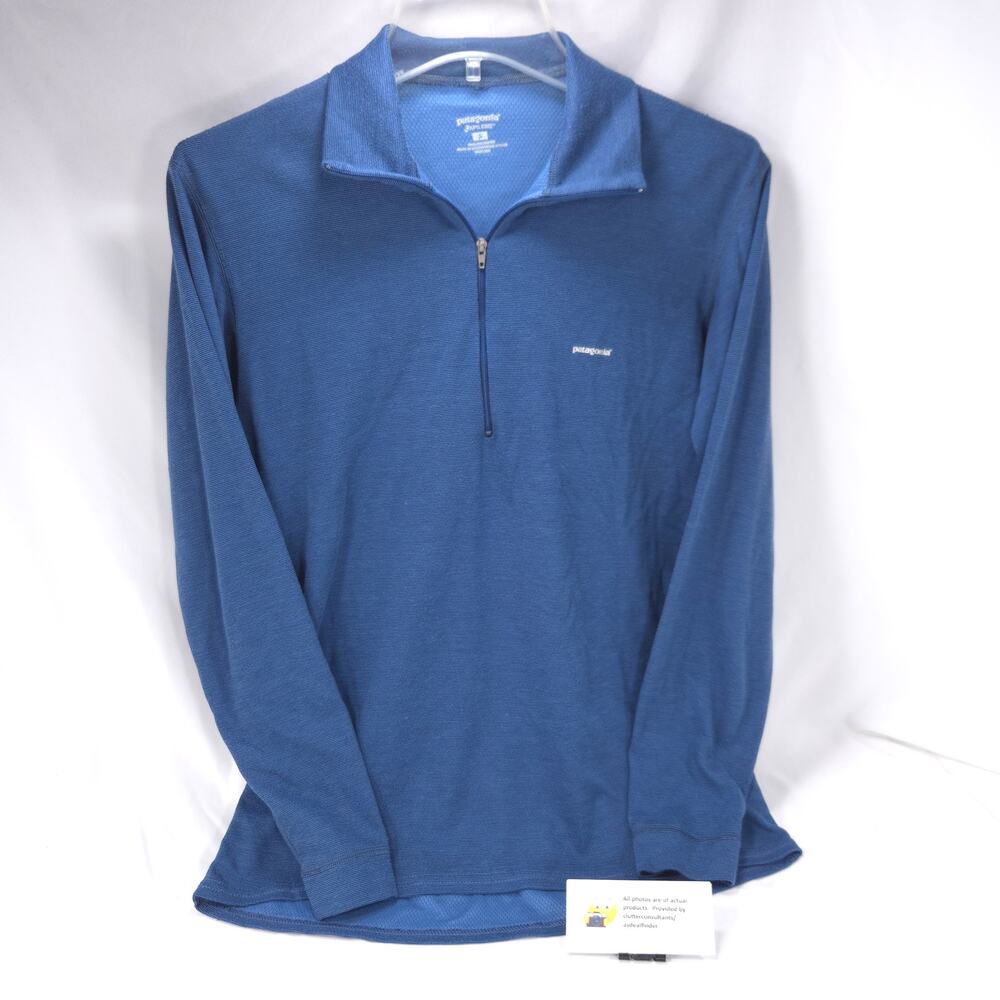 Patagonia Casual 1/4 Zip Up Pullover Long Sleeve Jacket Womens Size S Blue